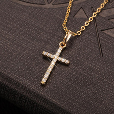DIAMOND, Cross necklace, Cross Pendant, Crystal