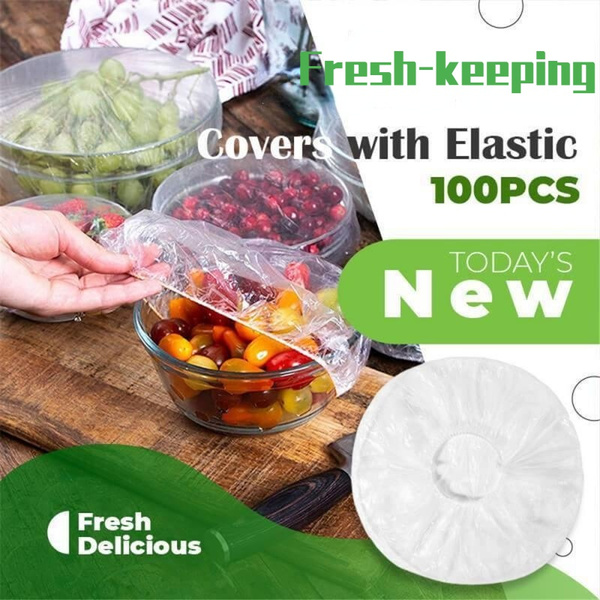 Disposable Food Cover Plastic Bag Elastic Wrap Food Lid Bowl Dish