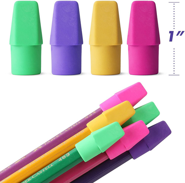 10/20 PCS Erasers Pencil Top Eraser Caps Chisel Shape Pencil Eraser Toppers  Student Painting Correction Supplies Stationery