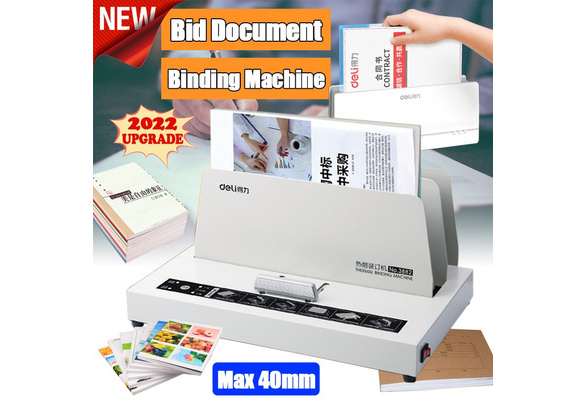 2022 Newest Deli 3882 A4 Thermal binding machine office Financial binding  machine 300mm width 40mm thickness binding 220V 50HZ