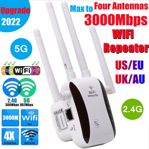 Wireless WiFi Repeater Dual-band 2.4G/5G WiFi Extender 3000/2000