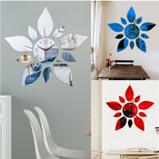 Flowers, Home Decor, Clock, Stickers