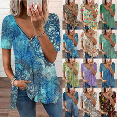 blouse, Summer, Plus Size, tops shirts for women