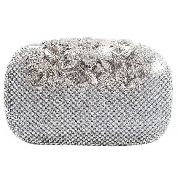 silver diamante bolsa