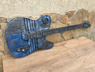 fenderguitar, steampunksculpture, stringedinstrument, Fender