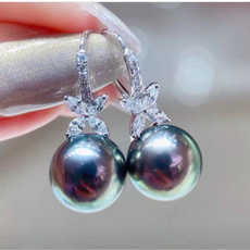 Sterling, moissanite earrings, Pearl Earrings, Classics