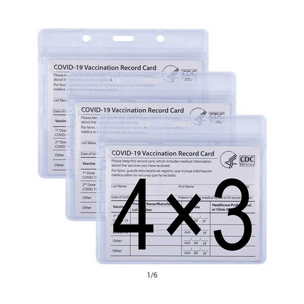 CDC Vaccination Card Protector, 4 X 3 in Immunization Record