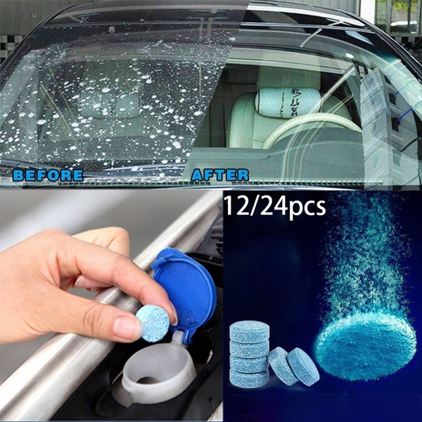 12/24pcs Car Windshield Glass Cleaner Solid Wiper Fine Seminoma Wiper Auto  Window Cleaning