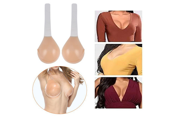 Lift Up Conceal Invisible Reusable Sticky Bra Silicone Nipple