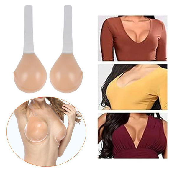 Reusable Self Adhesive 1 Pair Silicone Lift Up Breast Nipple Cover Breast  Conceal Reusable Invisible Nipple Cover Sticky Bra Silicone Lift Bra