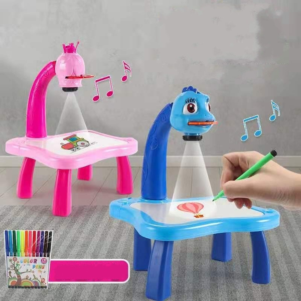 Led Projector Drawing Table Toys Kids Painting