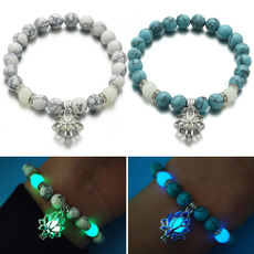 Charm Bracelet, Beaded Bracelets, Turquoise, Flowers