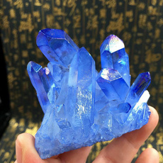 Blues, crystalcluster, quartz, Topaz