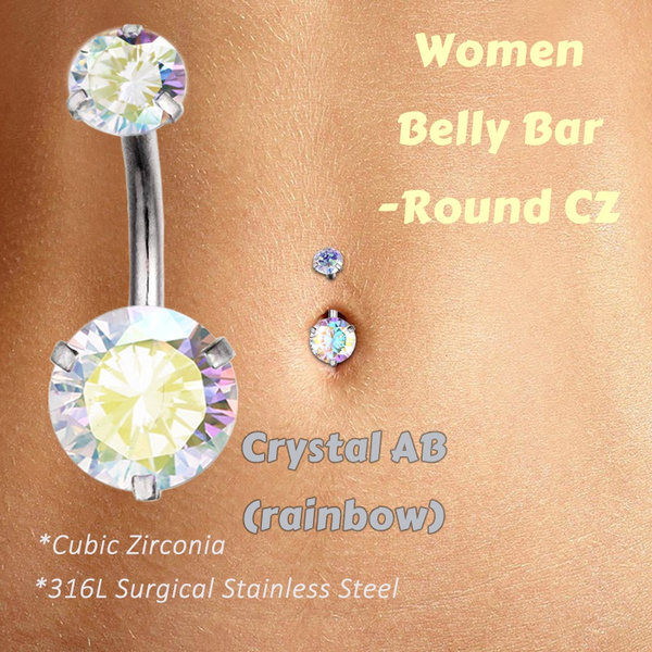 Surgical stainless steel hot sale belly button rings