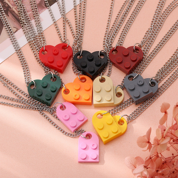 lego love heart necklace