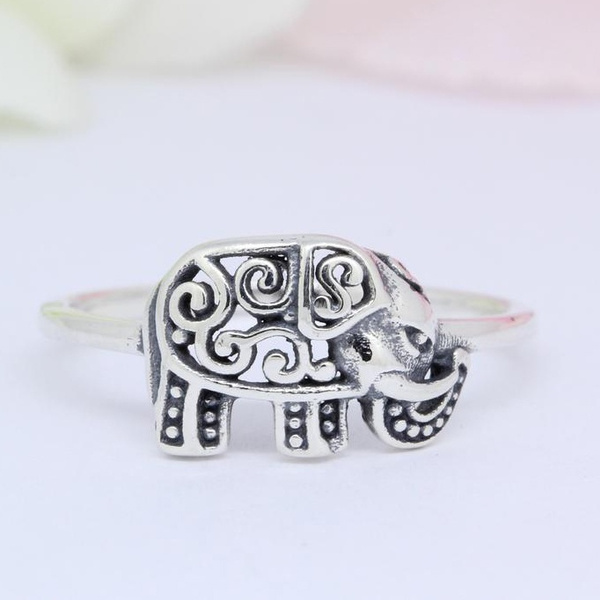 3 Elephants Sterling Silver Ring - Studio Jewellery US
