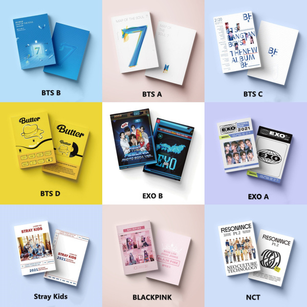 1 Book Kpop Photo Album Idol BLACKPINK Stray Kids NCT EXO Photo Album Photo  Book Anniversary Book Korean Star Mini Photobook for Fans