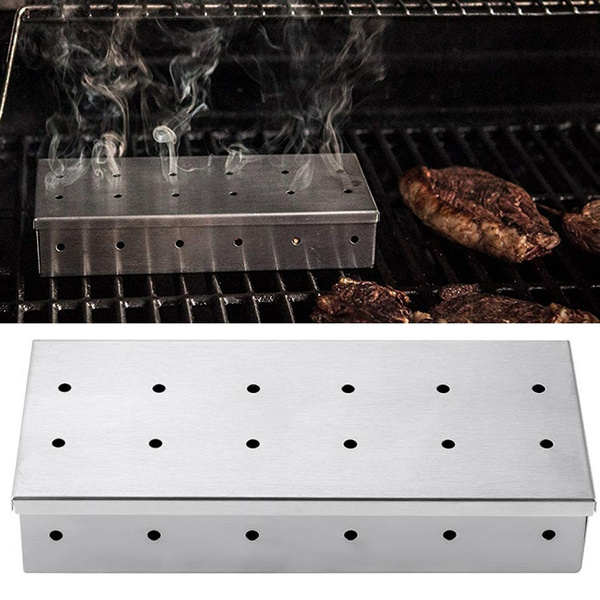 Smoker Box, BBQ Wood Chips Smoker Box for Gas or Charcoal Grills