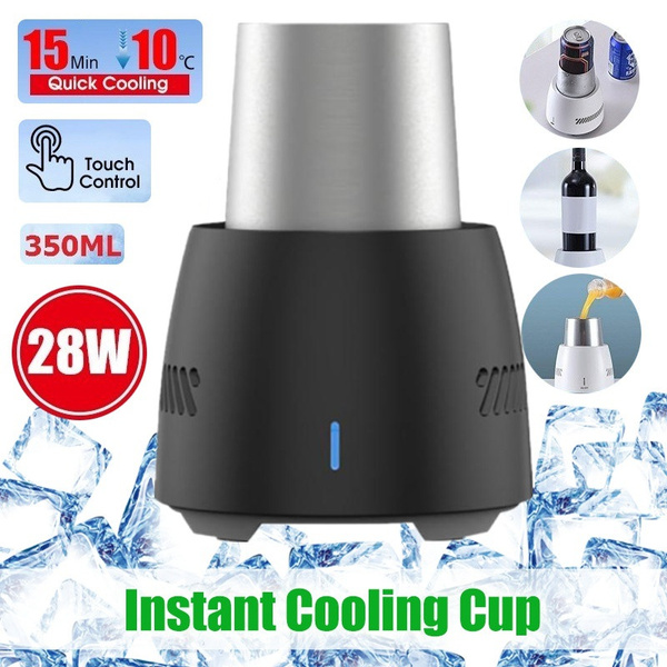 Portable Cooling Cup, Electric Cooler Smart Device Fast-freezing Mini  Mobile Refrigerator Cools For Beverage Wine Beer Cola Birthday Present,A
