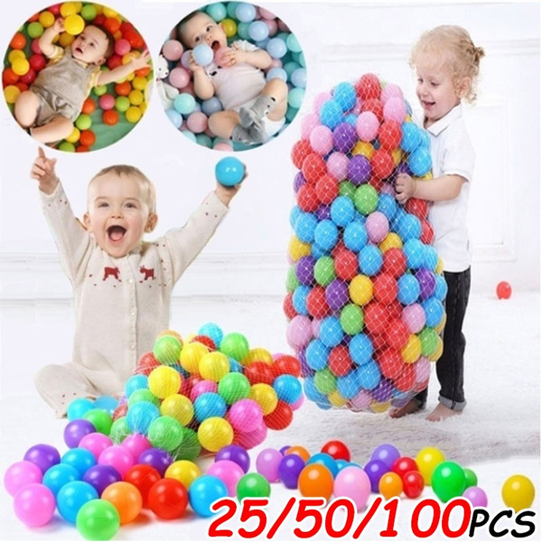 200pcs Colorful Fun Ball Soft Plastic Ocean Ball Baby Kid Toy Swim Pit Toy 5.5Cm 