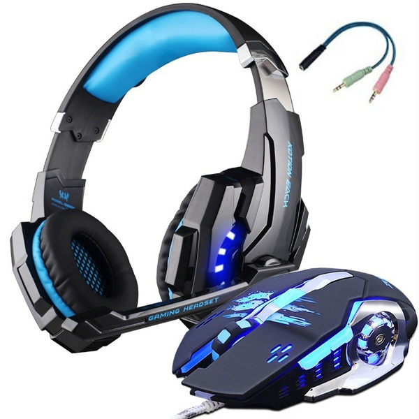 Gaming Headset G9000 and Gaming Mouse Professional Game Mice Gamer