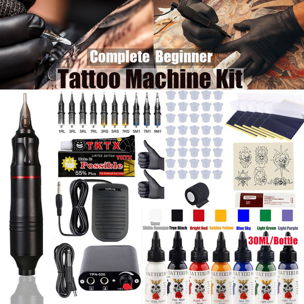 Tattoo Machine Kits Tattoo Power Supply Rotary Pen With Cartridges