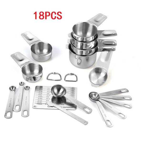 18PCS Measuring Cups and Measuring Spoons Set, Food-Grade