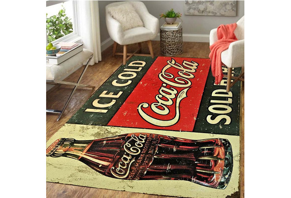 Coca-Cola Retro Advertising Area Rugs Non-Slip Floor Mat Doormats Home  Carpet for Bedroom Indoor Decor Floor Mat Rugs Yoga Mat