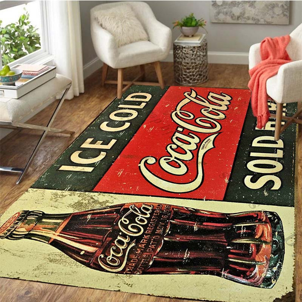 Coca-Cola Retro Advertising Area Rugs Non-Slip Floor Mat Doormats Home  Carpet for Bedroom Indoor Decor Floor Mat Rugs Yoga Mat