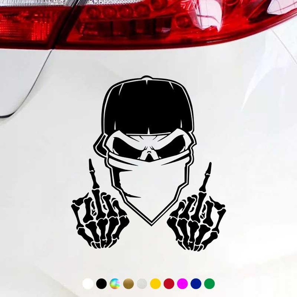 Fashion Skeleton Skull Fingers Car Sticker Automotive SUV Windows ...