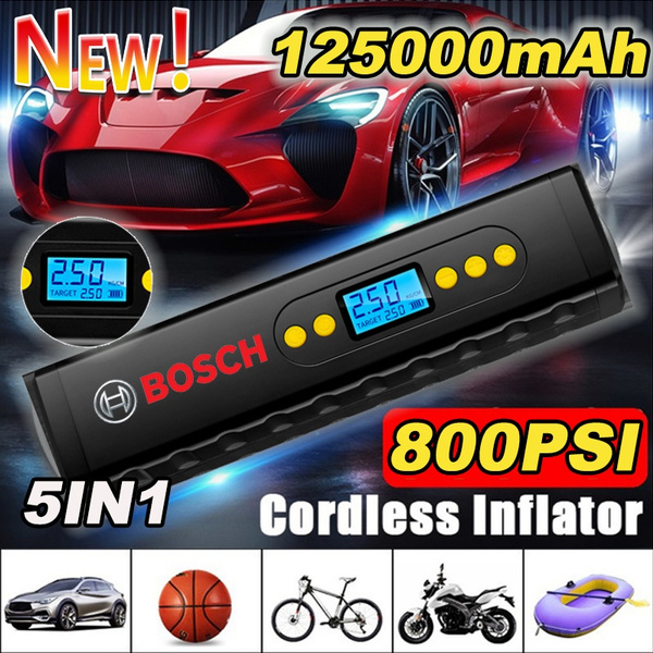 2022 BOSCH Super Premium Edition Audew 12V 800PSI 35000MAH Tyre Inflator Cordless  Portable Compressor Digital Car Tyre Pump, Preset Pressure Rechargeable Air  Pump for Car Bicycle Tires Balls Swimming Rings Toys, with