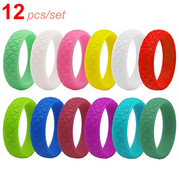 Silicone Rings Women Wedding Rubber Bands Hypoallergenic Flexible Finger  Ring