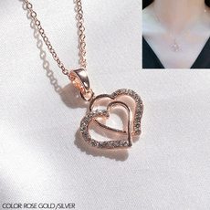 Heart, DIAMOND, heartshapenecklace, Chain