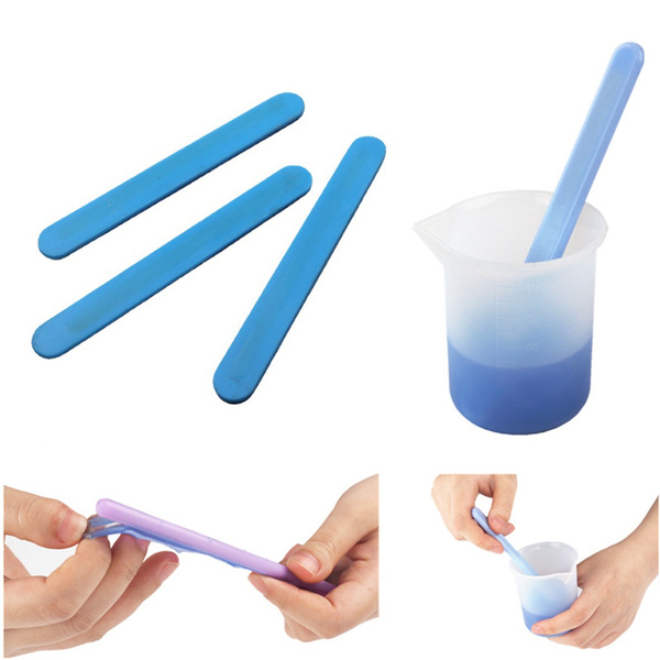 Silicone Stir Stick Stirring Rods for Mixing Resin Epoxy Liquid Paint  Reusable Resin Tools Making DIY Crafts Facial Makeup Mixing MNB