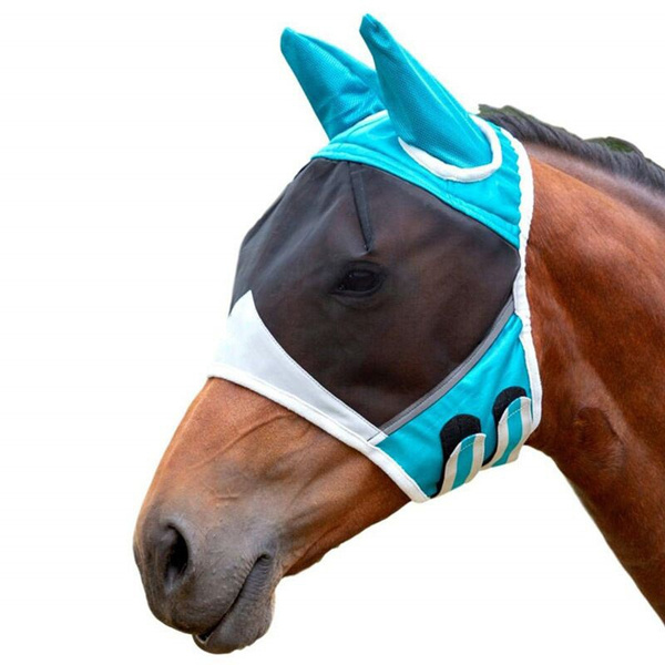 Horse Fly Mask, Fly Mask with Ears, Riding Extra Comfort Lycra Grip ...