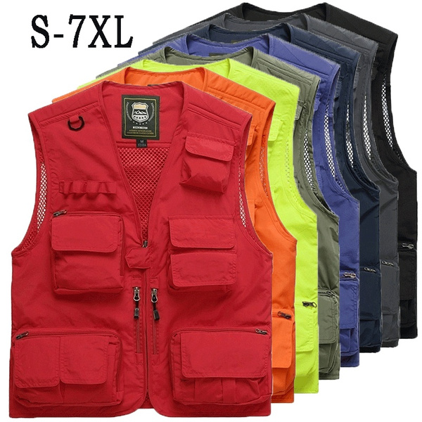 Quick-Dry Jacket Fishing Photography Outdoor Travel Vest 4XL