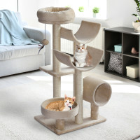 52"/60"/36"/80" Cat Tree Play House Tower Condo Furniture Scratch Post Toy Bed