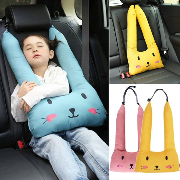 Children Seatbelt Pillow Universal Car Seat Belt Cushion Pillow Adjustable  Support For Neck Shoulder Blue