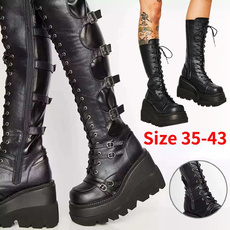 Fashion, shoes for womens, Waterproof, leather