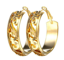 yellow gold, Hoop Earring, Infinity, Jewelry