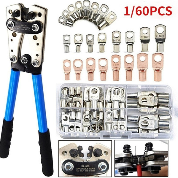 HKS Battery Cable Crimping Tool for AWG 10-1 Copper Ring Terminals, Heavy  Duty Crimper for Wire Lugs - Amazon.com