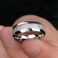 Steel, 8MM, Jewelry, Silver Ring
