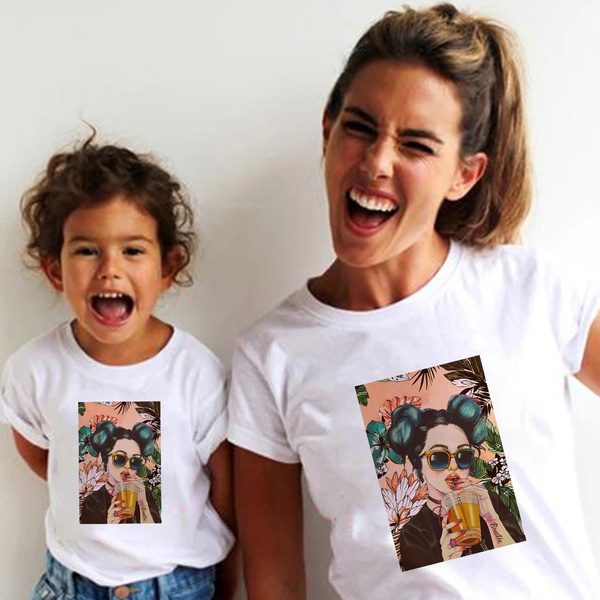 Matching Family Outfits Mommy And Me Clothes Fashion Print Family