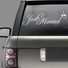 Car Sticker, Decor, Waterproof, justmarriedsticker