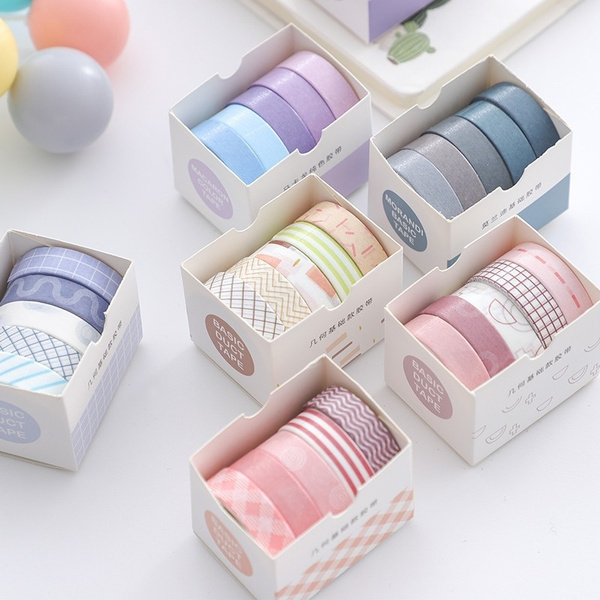 Wholesale Colored Washi Tape Rainbow Solid Color Masking Tape Manufacturer  and Supplier