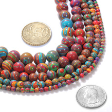 beadsforbracelet, Necklace, malachitebead, colorfulmalachitebead