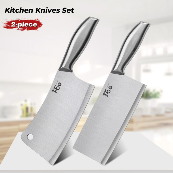 2PCS Chef Knife, Professional Stainless Steel Kitchen Cooking