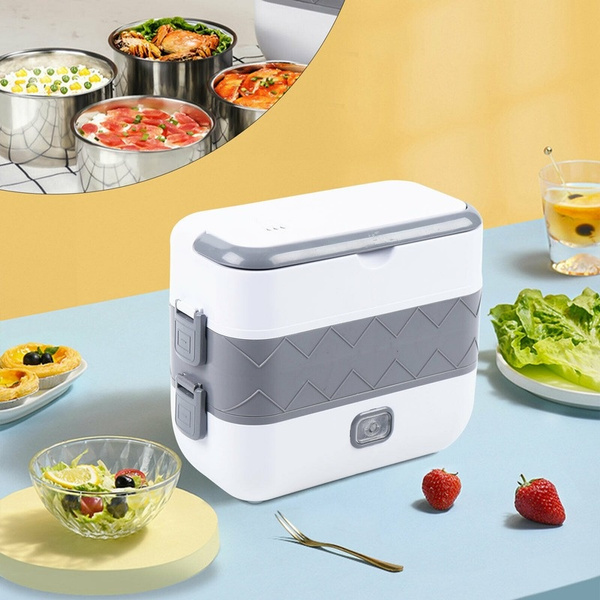 Portable Electric Lunch Box Double-Layer Food Heater Food Warmer Container
