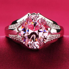pink, Jewelry, pink sapphire, Engagement Ring