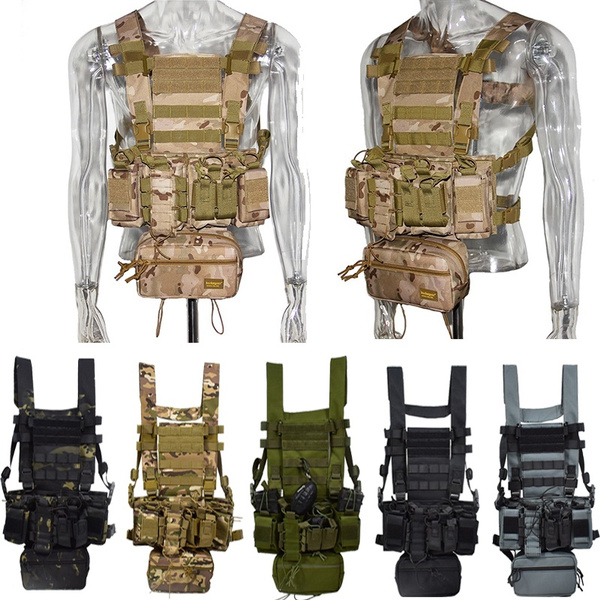 Airsoft D3 Tactical Chest Rig Vest Lightweight Military Equipment Army ...